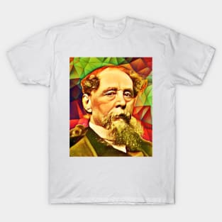 Charles Dickens Snow Portrait | charlles dickens artwork 9 T-Shirt